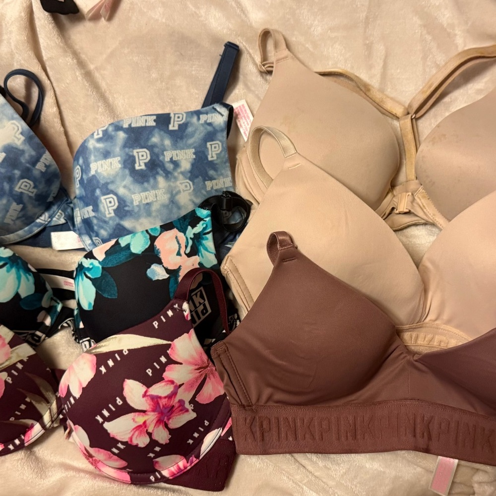 Lot of 6 PINK 32B bras